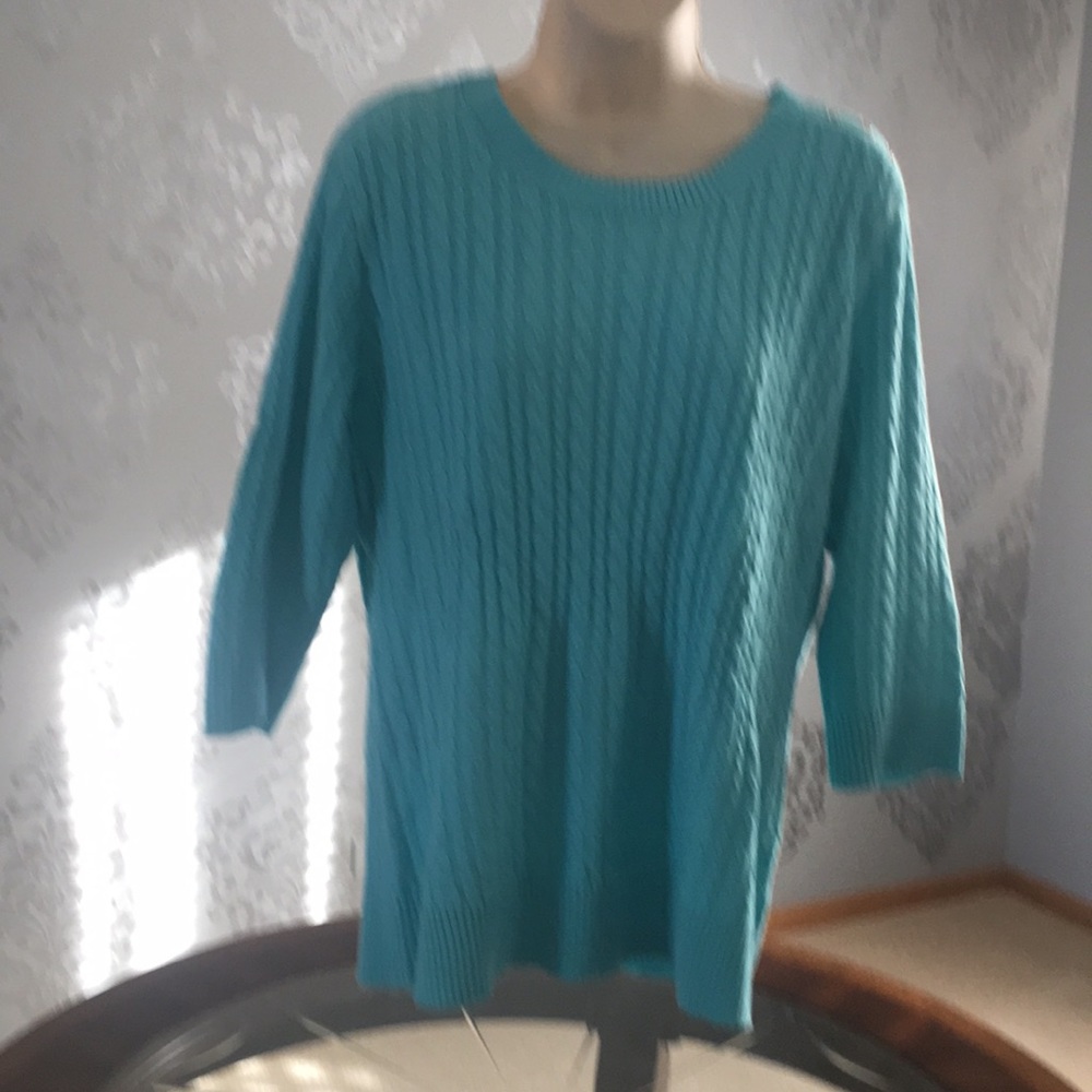 Pretty turquoise blue sweater. Size XL